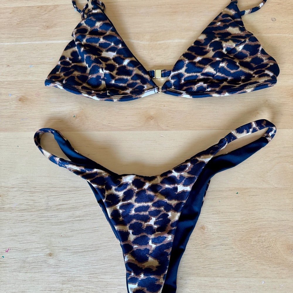 Sommer Swim Leopard Print Bikini Set, Size M